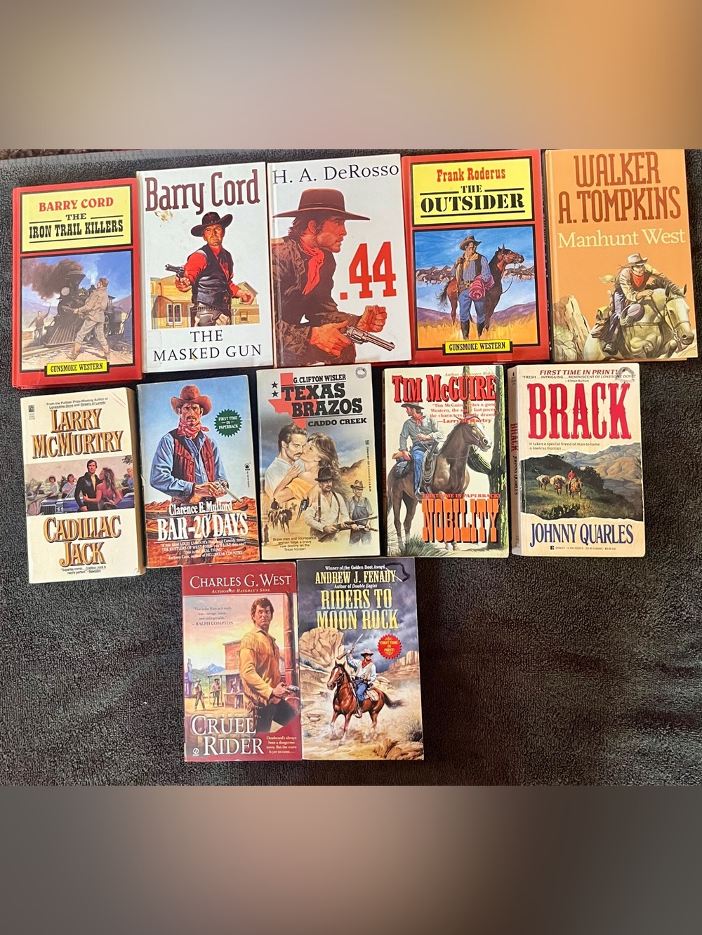 Lot of 12 Western Paperback & Hardback Books
